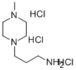 1-Piperazinepropanamine, 4-methyl-, trihydrochloride Struktur