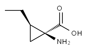Cyclopropanecarboxylic acid, 1-amino-2-ethyl-, (1S,2R)- (9CI) 结构式