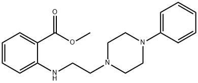methyl 2-[2-(4-phenylpiperazin-1-yl)ethylamino]benzoate Structure