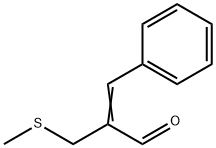 2-[(メチルチオ)メチル]-3-フェニルプロペナール 化学構造式
