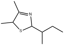 2,5-ジヒドロ-4,5-ジメチル-2-(1-メチルプロピル)チアゾール 化学構造式