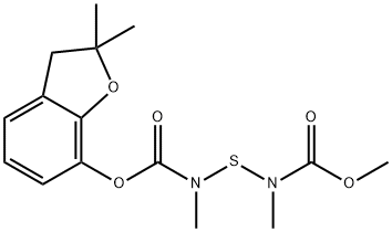 2,4-Dimethyl-5-oxo-2,4-diaza-3-thia-6-oxaheptanoic acid 2,2-dimethyl-2,3-dihydrobenzofuran-7-yl ester Struktur