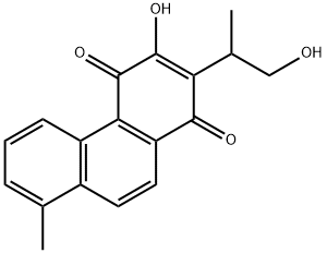 3-ヒドロキシ-2-(2-ヒドロキシ-1-メチルエチル)-8-メチル-1,4-フェナントレンジオン 化学構造式