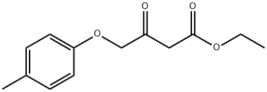 4-(4-メチルフェノキシ)-3-オキソブタン酸エチル 化学構造式