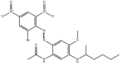 N-[2-[(2-bromo-4,6-dinitrophenyl)azo]-4-methoxy-5-[(1-methylpentyl)amino]phenyl]acetamide,65916-13-4,结构式