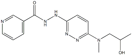NICOTINIC ACID, 2-(6-((2-HYDROXYPROPYL)METHYLAMINO)-3-PYRIDAZINYL)HYDR AZIDE Structure