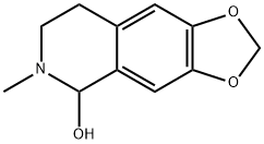 5,6,7,8-テトラヒドロ-6-メチル-1,3-ジオキソロ[4,5-g]イソキノリン-5-オール 化学構造式