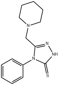 4-苯基-5-(哌啶基-1-甲基)-4H-1,2,4-三唑-3-硫醇,65924-80-3,结构式