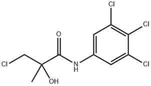 3-クロロ-2-ヒドロキシ-2-メチル-N-(3,4,5-トリクロロフェニル)プロパンアミド 化学構造式