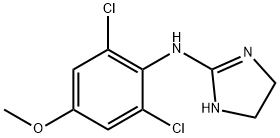 N-(2,6-Dichloro-4-methoxyphenyl)-4,5-dihydro-1H-imidazole-2-amine, 65936-24-5, 结构式