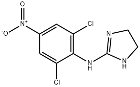 N-(イミダゾリジン-2-イリデン)-2,6-ジクロロ-4-ニトロアニリン 化学構造式