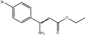 (E)-ethyl 3-amino-3-(4-bromophenyl)acrylate Struktur