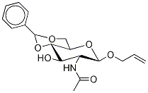 .beta.-D-Glucopyranoside, 2-propenyl 2-(acetylamino)-2-deoxy-4,6-O-(phenylmethylene)- Structure