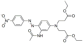 ethyl N-[3-(acetylamino)-4-[(4-nitrophenyl)azo]phenyl]-N-(3-ethoxy-3-oxopropyl)-beta-alaninate Struktur