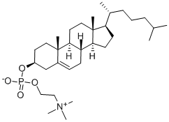 2-[[[(コレスタ-5-エン-3β-イル)オキシ]オキシラトホスフィニル]オキシ]-N,N,N-トリメチルエタンアミニウム 化学構造式