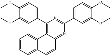 1,3-Di(3,4-dimethoxyphenyl)benzo[f]quinazoline Struktur