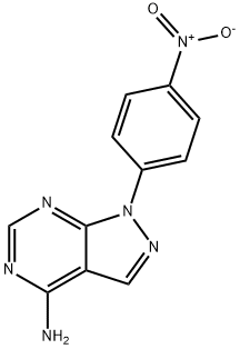 1-(4-硝基苯基)-1H-吡唑并[3,4-D]嘧啶-4-胺, 65973-73-1, 结构式