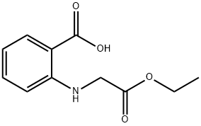 2-[(2-エトキシ-2-オキソエチル)アミノ]安息香酸 化学構造式