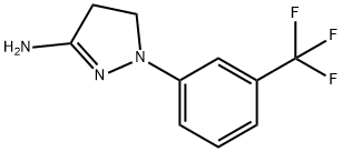 4,5-ジヒドロ-3-アミノ-1-[3-(トリフルオロメチル)フェニル]-1H-ピラゾール 化学構造式