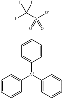 三苯基锍与三氟甲磺酸的盐(1:1), 66003-78-9, 结构式