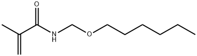 N-(ヘキシルオキシメチル)メタクリルアミド 化学構造式