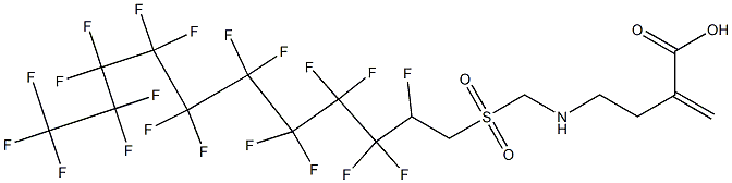 プロペン酸2-[[(2,2,3,3,4,4,5,5,6,6,7,7,8,8,9,9,10,10,11,11,11-ヘニコサフルオロウンデシル)スルホニル](メチル)アミノ]エチル 化学構造式
