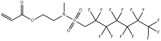 プロペン酸2-[メチル[(2,2,3,3,4,4,5,5,6,6,7,7,7-トリデカフルオロヘプチル)スルホニル]アミノ]エチル 化学構造式