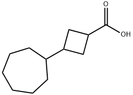 3-シクロヘプチルシクロブタンカルボン酸 化学構造式
