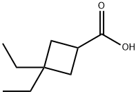 3,3-ジエチルシクロブタンカルボン酸 化学構造式