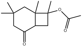 7-Acetoxy-4,4,6,7-tetramethylbicyclo[4,2,0]octan-2-one Structure