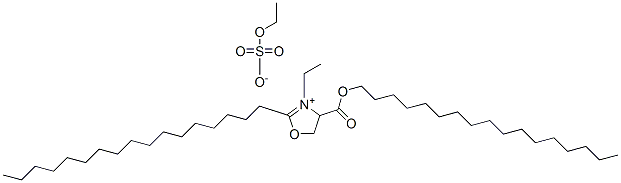 Oxazolium, 3-ethyl-2-heptadecyl-4-((heptadecyloxy)carbonyl)-4,5-dihydr o-, ethyl sulfate,66019-25-8,结构式