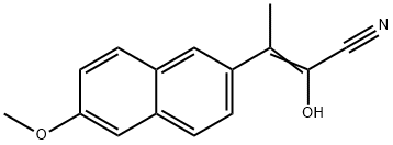 2-HYDROXY-3-(6-METHOXY-2-NAPHTHALENYL)-2-BUTENENITRILE Struktur