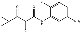 N-(5-アミノ-2-クロロフェニル)-2-クロロ-4,4-ジメチル-3-オキソペンタンアミド 化学構造式