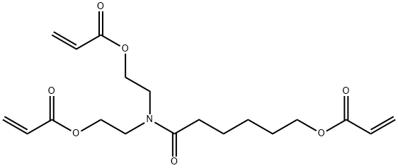 ジプロペン酸[[1-オキソ-6-[(1-オキソ-2-プロペニル)オキシ]ヘキシル]イミノ]ジ(2,1-エタンジイル) 化学構造式