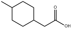 4-メチルシクロヘキサン酢酸 化学構造式