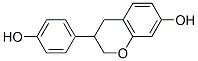 3-(4-ヒドロキシフェニル)-3,4-ジヒドロ-2H-1-ベンゾピラン-7-オール 化学構造式