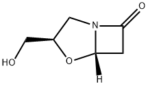3-ヒドロキシメチル-4-オキサ-1-アザビシクロ[3.2.0]ヘプタン-7-オン 化学構造式