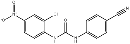 1-(4-cyanophenyl)-3-(2-hydroxy-4-nitrophenyl)urea Struktur