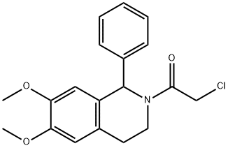 2-氯-1-(6,7-二甲氧基-1-苯基-1,2,3,4-四氢异喹啉-2-基)乙-1-酮, 66040-35-5, 结构式