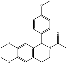 1-[6,7-DIMETHOXY-1-(4-METHOXY-PHENYL)-3,4-DIHYDRO-1H-ISOQUINOLIN-2-YL]-ETHANONE 结构式