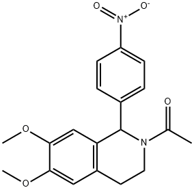 66040-42-4 1-[6,7-DIMETHOXY-1-(4-NITRO-PHENYL)-3,4-DIHYDRO-1H-ISOQUINOLIN-2-YL]-ETHANONE