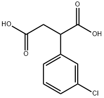 2-(3-クロロフェニル)こはく酸 化学構造式