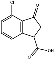 4-CHLORO-2,3-DIHYDRO-3-OXO-1H-INDENE-1-CARBOXYLIC ACID Struktur