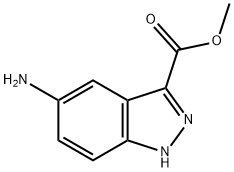 5-Amino-1H-indazole-3-carboxylic acid methyl ester Structure