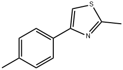 2-メチル-4-(4-メチルフェニル)-1,3-チアゾール 化学構造式