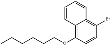 1-ブロモ-4-(ヘキシルオキシ)ナフタレン 化学構造式