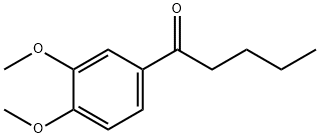 1-(3,4-ジメトキシフェニル)ペンタン-1-オン 化学構造式