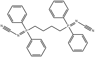 1,4-ブタンジイルビス[ジフェニル(シアノイミノ)ホスホラン] 化学構造式