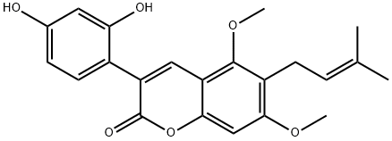 3-(2,4-ジヒドロキシフェニル)-5,7-ジメトキシ-6-(3-メチル-2-ブテニル)-2H-1-ベンゾピラン-2-オン