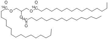 GLYCEROL TRIPALMITATE 1-14C Structure